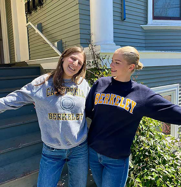 Greta Puschmann with UC Berkeley friend