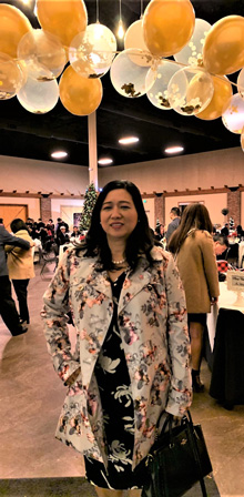 EHS Supervisor Carmel Gacho at a party