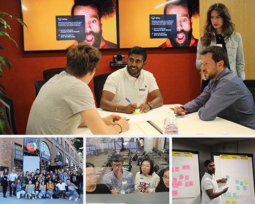 Students visiting Mozilla headquarters