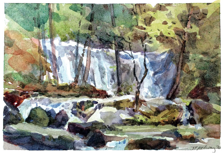 Nature watercolor by Inspired Instructor Jennifer Mahoney