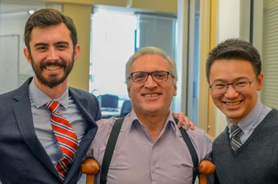 From left: Co-CLS graduates Victor Gavallos and PingWah Poon and instructor Joseph Musallam