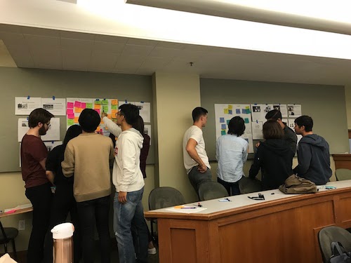 Students are hard at work in their BHGAP design thinking class.