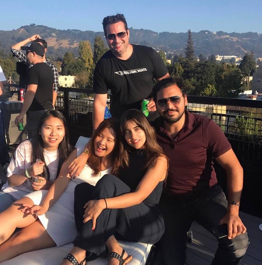 Luisa and classmates from her Berkeley Extension program pose outside