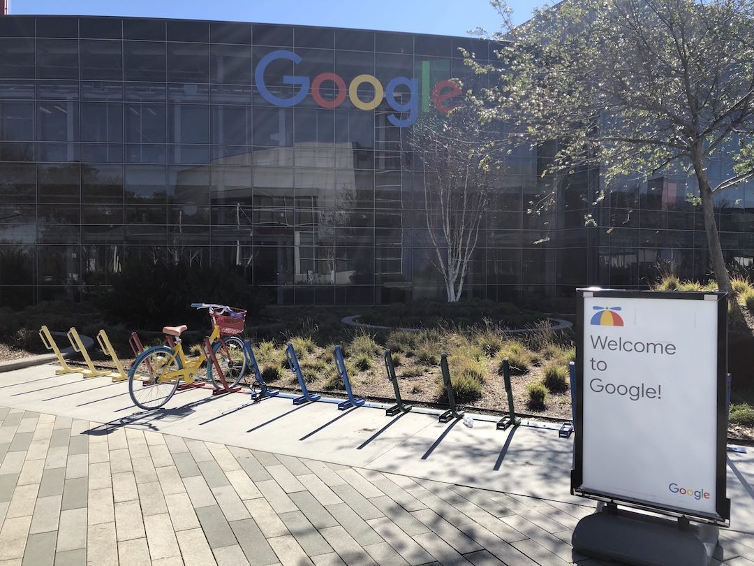 A picture of the Google headquarters in Silicon Valley.