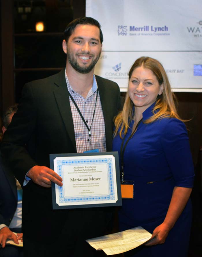 The North Berkeley Investment Partners Scholarship was awarded to Marianne Moser. The North Berkeley Investment Partners Scholarship was awarded to Marianne Moser.