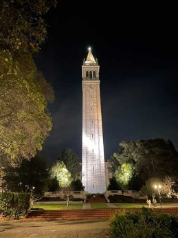 UC Berkeley Campanile at night