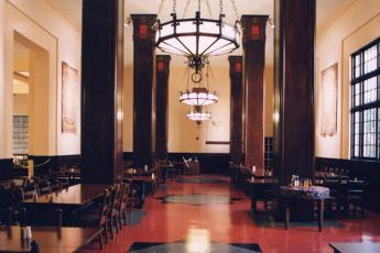 A look inside the dining commons of the International House, a frequent destination for Sixiong's lunchtime activities.