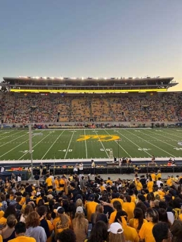 Photo taken from the stands of a UC Berkeley football game