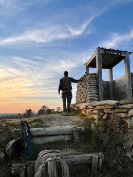 Photo taken from behind Perline Hochart while serving in the French Foreign Legion