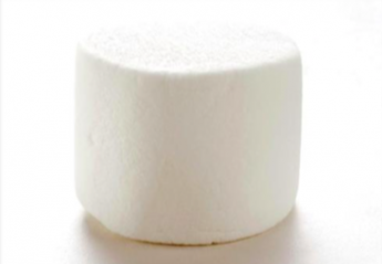A photo of a singular marshmallow 