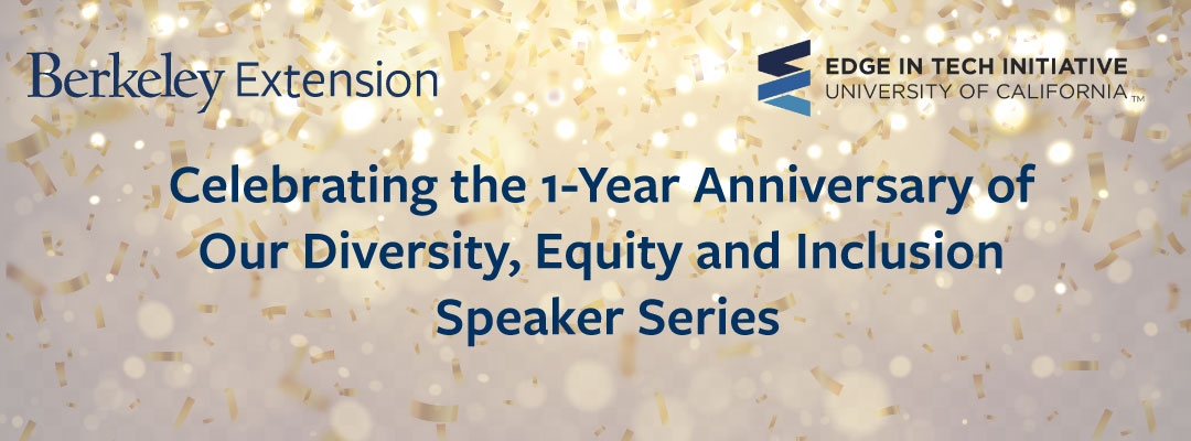 Text Banner for Diversity, Equity and Inclusion Speaker Series Anniversary