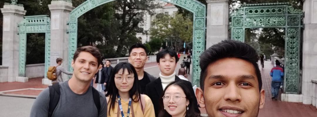 BHGAP students pose in front of UC Berkeley's iconic Sather Gate.