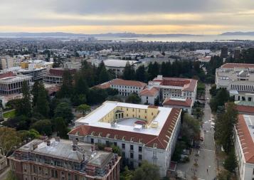 An aerial view of the UC Berkeley campus