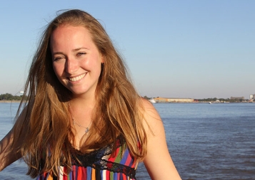 Berkeley Global Program alumna Nicola Schreyer by the water