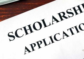 Photo of paper scholarship application