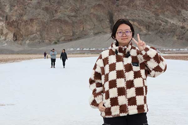 Photo of Jiayue Tang at the Salt Flats