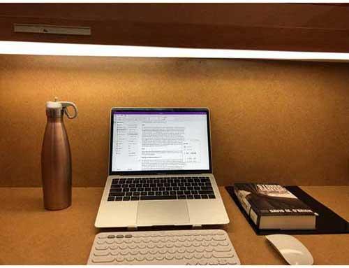 Yunwen Ni laptop on a desk in a UC Berkeley library