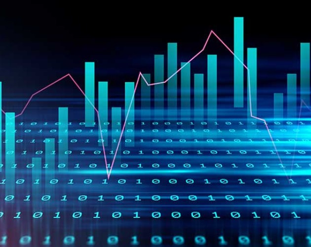 Image of bar chart on top of zeroes and ones