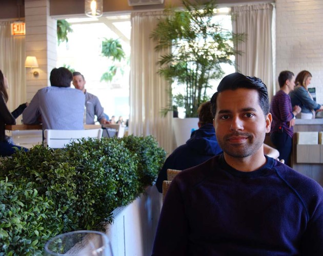 Khizar Sultan at the restaurant where the interview took place