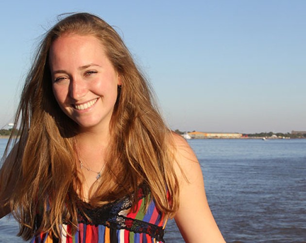 Berkeley Global Program alumna Nicola Schreyer by the water