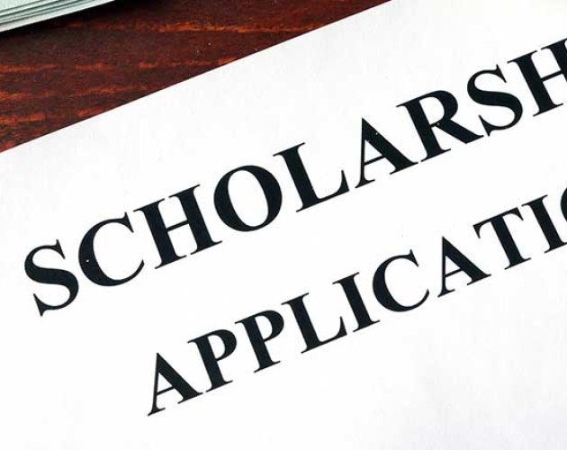 Photo of paper scholarship application