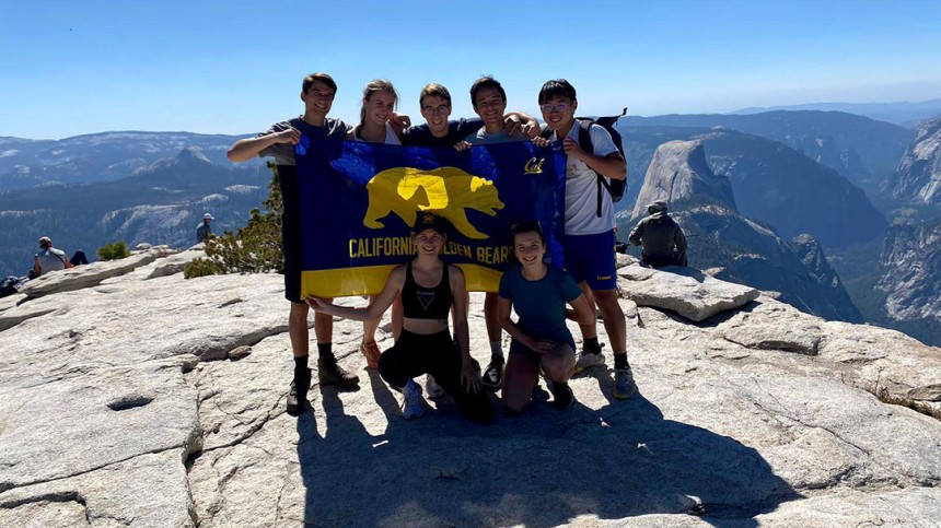 Hannah Boettge and friends at Yosemite park