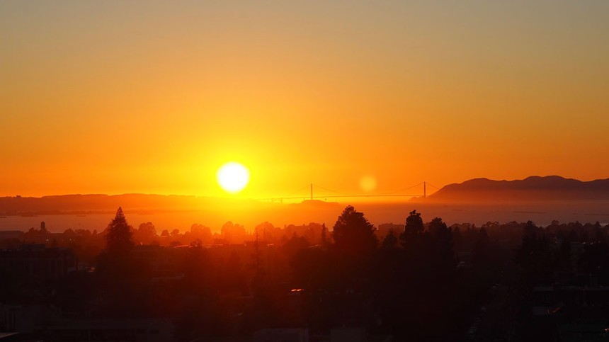 Sunset view of San Francisco