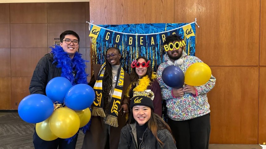 Mariane Iman Ndiaye and friends celebrate at BGA closing ceremonies