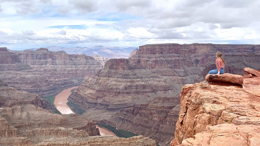 Lilly May takes in the view at the Grand Canyon.