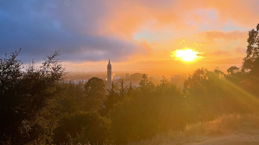 Sunset view from Berkeley Big C hike