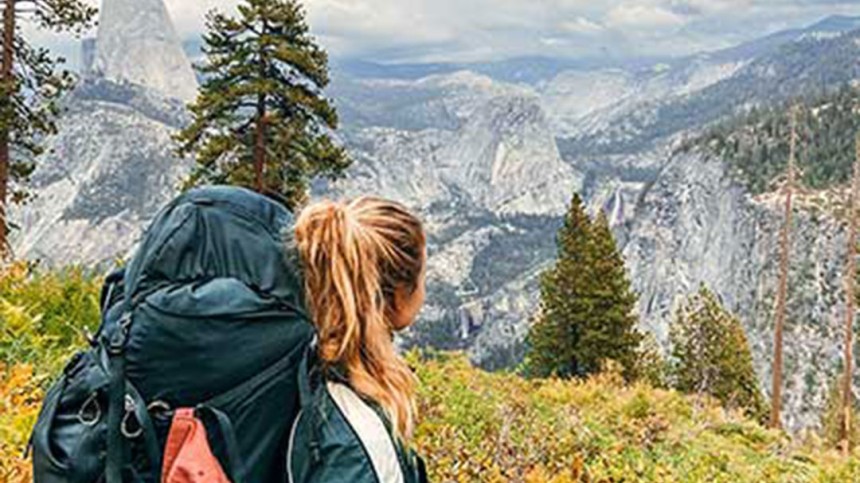 Darlien Schurmann backpacking in Yosemite