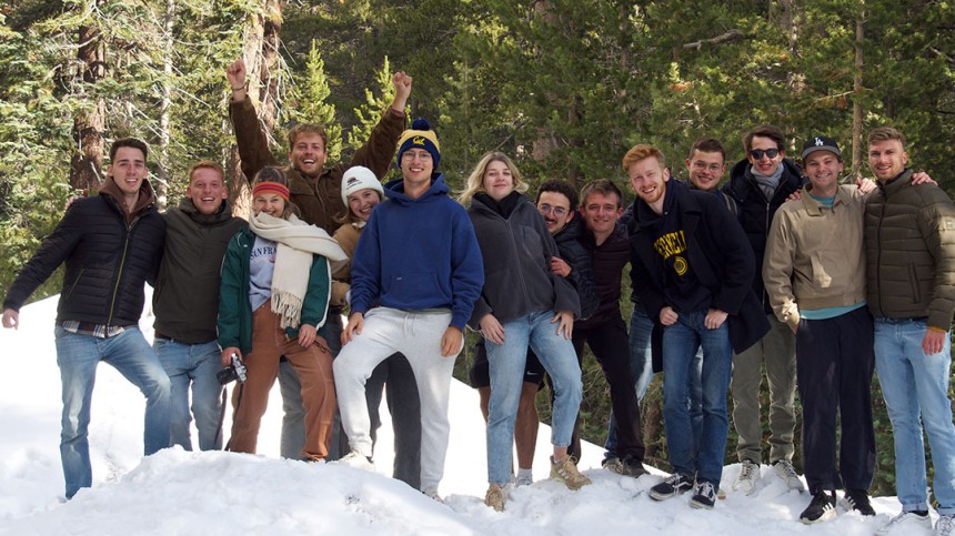 Soren Lange-Klapproth and friends spending time in the snow